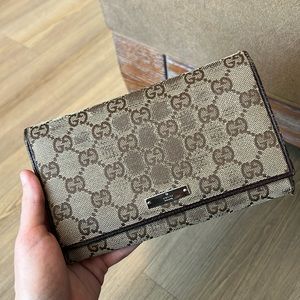 Gucci Monogram Long Zip Wallet